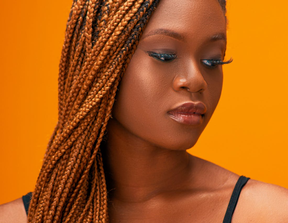 Box braids feitas à mão na Amanda Trancista