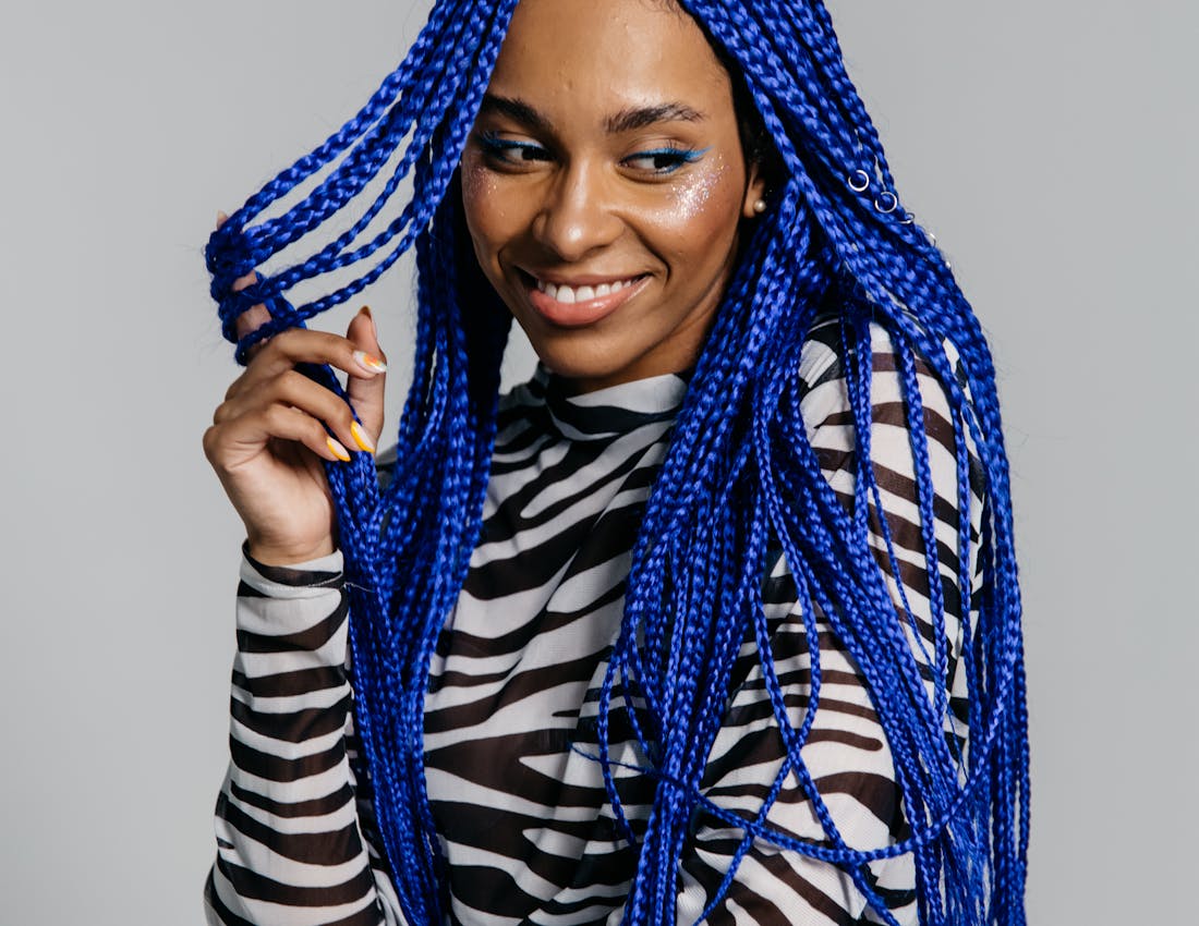 Knotless braids com acabamento natural na raiz